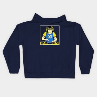 DJ Monkey Thinker Kids Hoodie